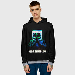 Толстовка-худи мужская Marshmello, цвет: 3D-меланж — фото 2