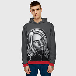 Толстовка-худи мужская BILLIE EILISH, цвет: 3D-красный — фото 2