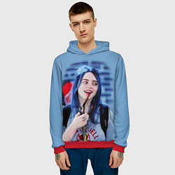 Толстовка-худи мужская BILLIE EILISH, цвет: 3D-красный — фото 2