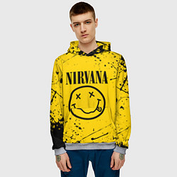 Толстовка-худи мужская NIRVANA, цвет: 3D-меланж — фото 2