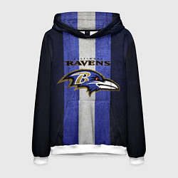 Толстовка-худи мужская Baltimore Ravens, цвет: 3D-белый