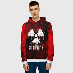 Толстовка-худи мужская STALKER 2, цвет: 3D-белый — фото 2