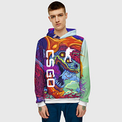 Толстовка-худи мужская CS GO HYPERBEAST, цвет: 3D-белый — фото 2