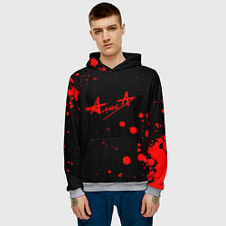 Толстовка-худи мужская АлисА, цвет: 3D-меланж — фото 2