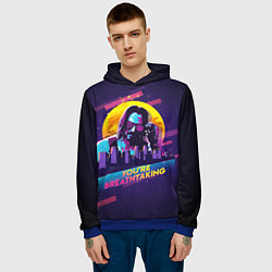 Толстовка-худи мужская You Are Breathtaking!, цвет: 3D-синий — фото 2