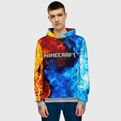 Толстовка-худи мужская MINECRAFT, цвет: 3D-меланж — фото 2