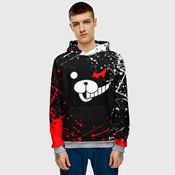 Толстовка-худи мужская MONOKUMA, цвет: 3D-меланж — фото 2