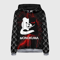 Толстовка-худи мужская MONOKUMA, цвет: 3D-меланж