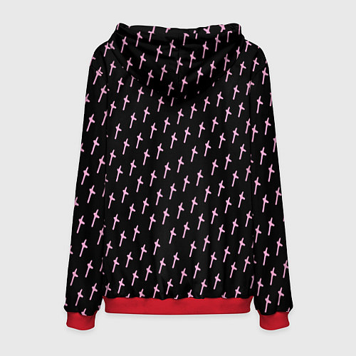 Мужская толстовка LiL PEEP Pattern / 3D-Красный – фото 2