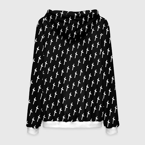 Мужская толстовка LiL PEEP Pattern / 3D-Белый – фото 2