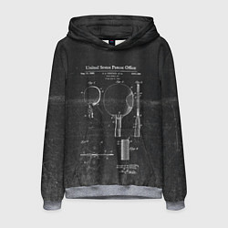 Толстовка-худи мужская Настольный теннис, цвет: 3D-меланж