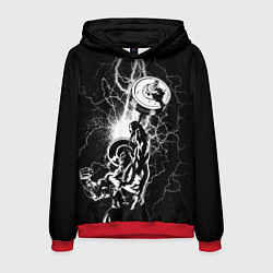 Толстовка-худи мужская Powerlifting, цвет: 3D-красный