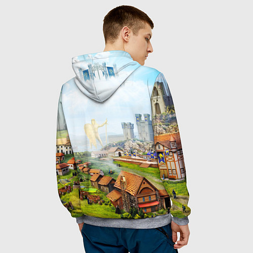 Мужская толстовка ГЕРОИ МЕЧА И МАГИИ / 3D-Меланж – фото 4