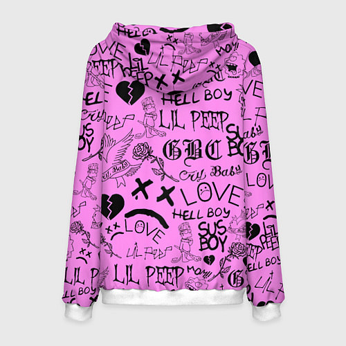 Мужская толстовка LIL PEEP LOGOBOMBING / 3D-Белый – фото 2