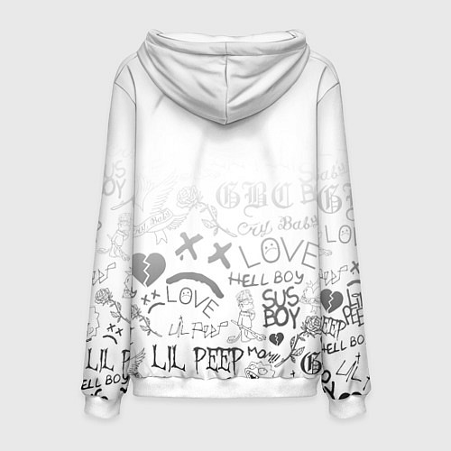 Мужская толстовка LIL PEEP / 3D-Белый – фото 2