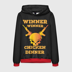 Толстовка-худи мужская Winner Chicken Dinner, цвет: 3D-красный