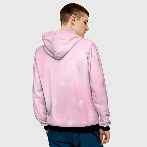 Мужская толстовка Сердечко пальцами / 3D-Черный – фото 4