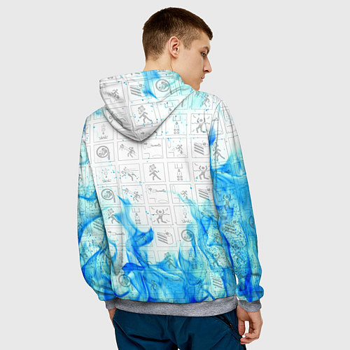 Мужская толстовка PORTAL / 3D-Меланж – фото 4