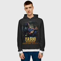 Толстовка-худи мужская Yasuo, цвет: 3D-белый — фото 2