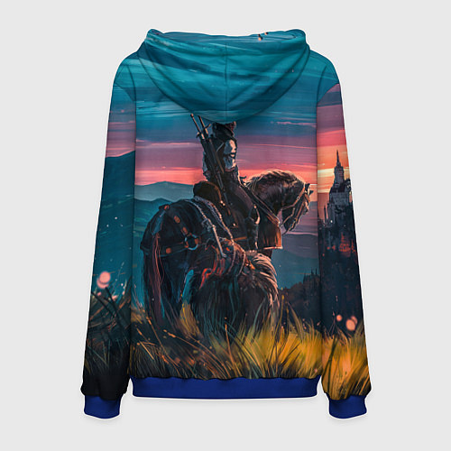 Мужская толстовка The Witcher / 3D-Синий – фото 2