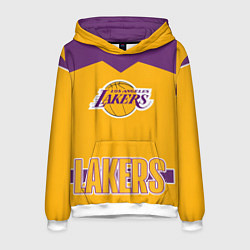 Толстовка-худи мужская Los Angeles Lakers, цвет: 3D-белый