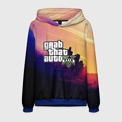 Толстовка-худи мужская GTA 5, цвет: 3D-синий