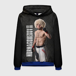 Толстовка-худи мужская Хабиб Нурмагомедов, цвет: 3D-синий