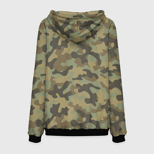 Мужская толстовка Дачные Войска - камуфляж / 3D-Черный – фото 2