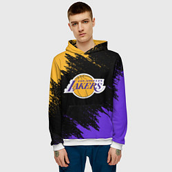 Толстовка-худи мужская LA LAKERS, цвет: 3D-белый — фото 2