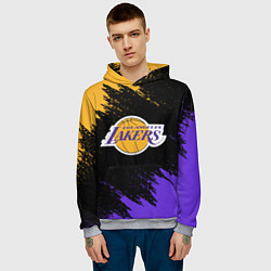 Толстовка-худи мужская LA LAKERS, цвет: 3D-меланж — фото 2