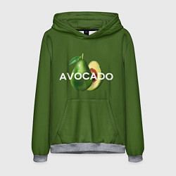 Толстовка-худи мужская АВОКАДО, цвет: 3D-меланж