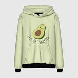 Толстовка-худи мужская Авокадо, цвет: 3D-черный