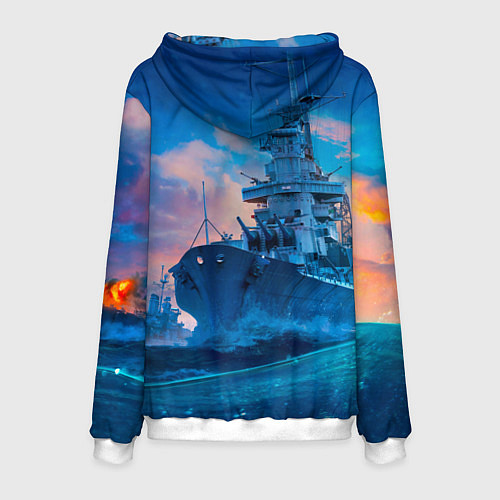 Мужская толстовка ВМФ / 3D-Белый – фото 2