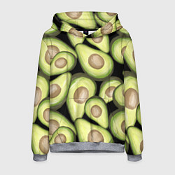 Толстовка-худи мужская Avocado background, цвет: 3D-меланж
