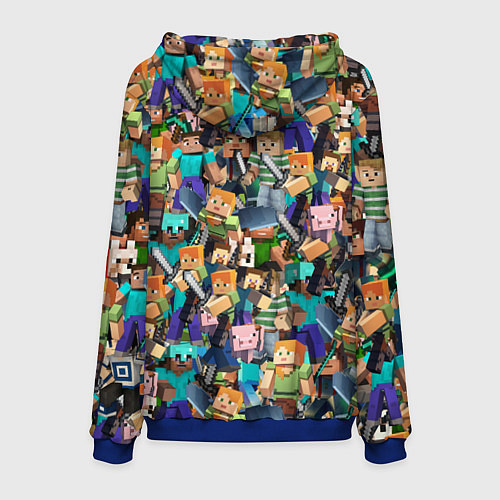 Мужская толстовка MINECRAFT ПЕРСОНАЖИ / 3D-Синий – фото 2