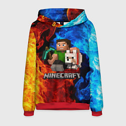 Толстовка-худи мужская MINECRAFT, цвет: 3D-красный