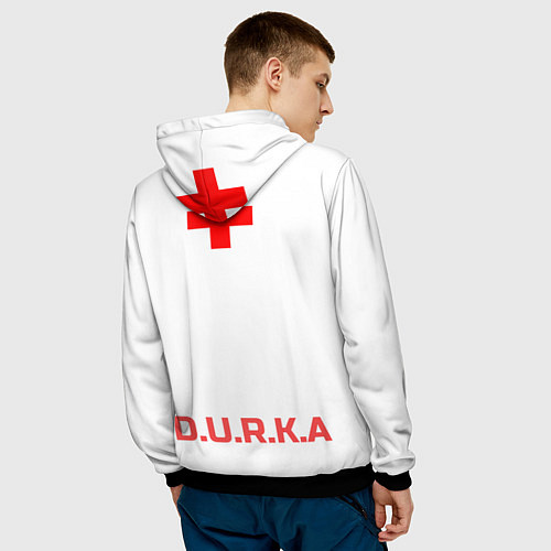 Мужская толстовка Дурка / 3D-Черный – фото 4