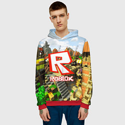Толстовка-худи мужская ROBLOX, цвет: 3D-красный — фото 2