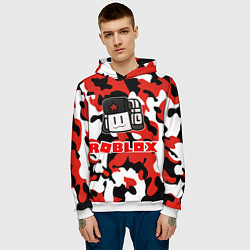 Толстовка-худи мужская ROBLOX, цвет: 3D-белый — фото 2