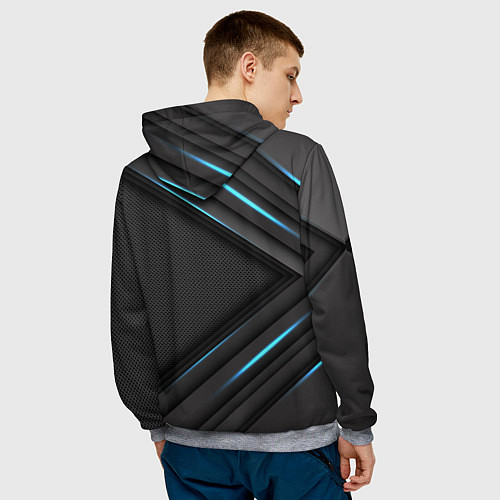 Мужская толстовка PORSCHE / 3D-Меланж – фото 4