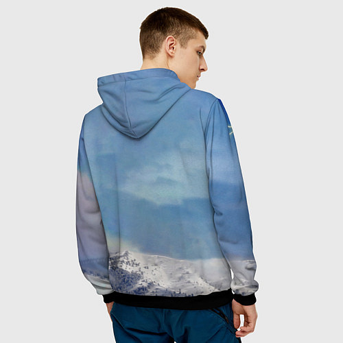 Мужская толстовка Грозовой Котик / 3D-Черный – фото 4