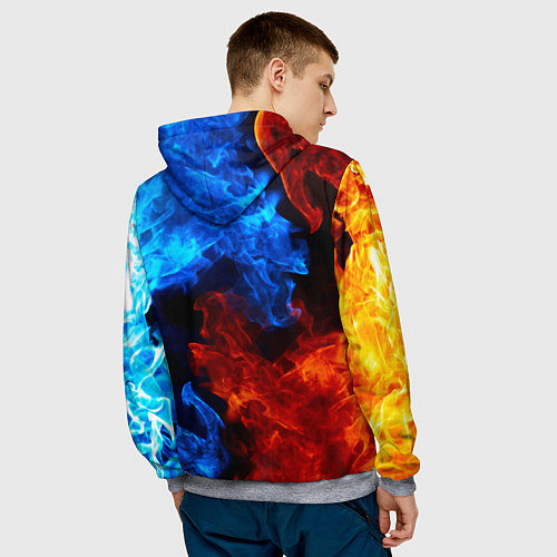 Мужская толстовка CHEVROLET / 3D-Меланж – фото 4