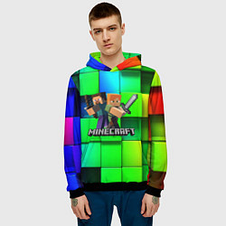 Толстовка-худи мужская MINECRAFT, цвет: 3D-черный — фото 2