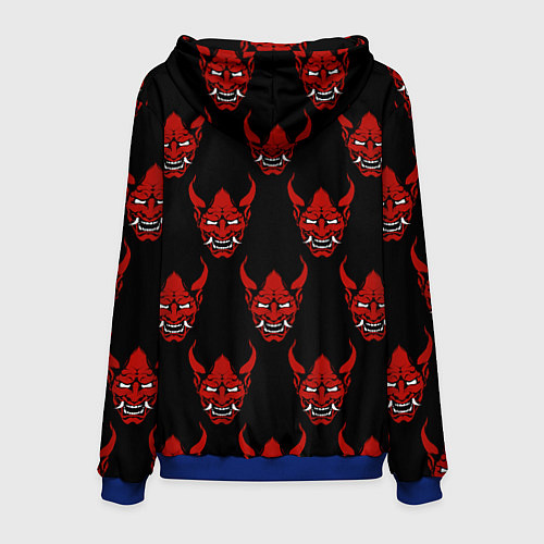 Мужская толстовка Маски Они / 3D-Синий – фото 2