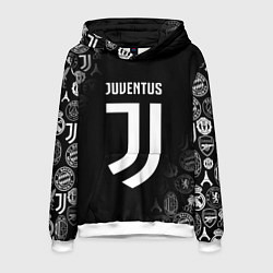 Толстовка-худи мужская JUVENTUS, цвет: 3D-белый