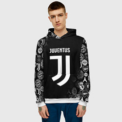 Толстовка-худи мужская JUVENTUS, цвет: 3D-белый — фото 2