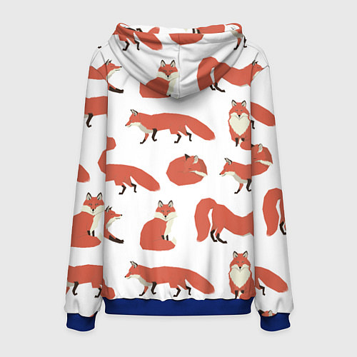 Мужская толстовка Лисий хвост / 3D-Синий – фото 2