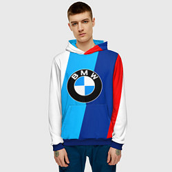Толстовка-худи мужская BMW, цвет: 3D-синий — фото 2