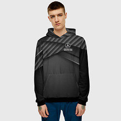 Толстовка-худи мужская Mercedes-AMG, цвет: 3D-черный — фото 2