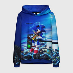 Толстовка-худи мужская SONIC, цвет: 3D-синий